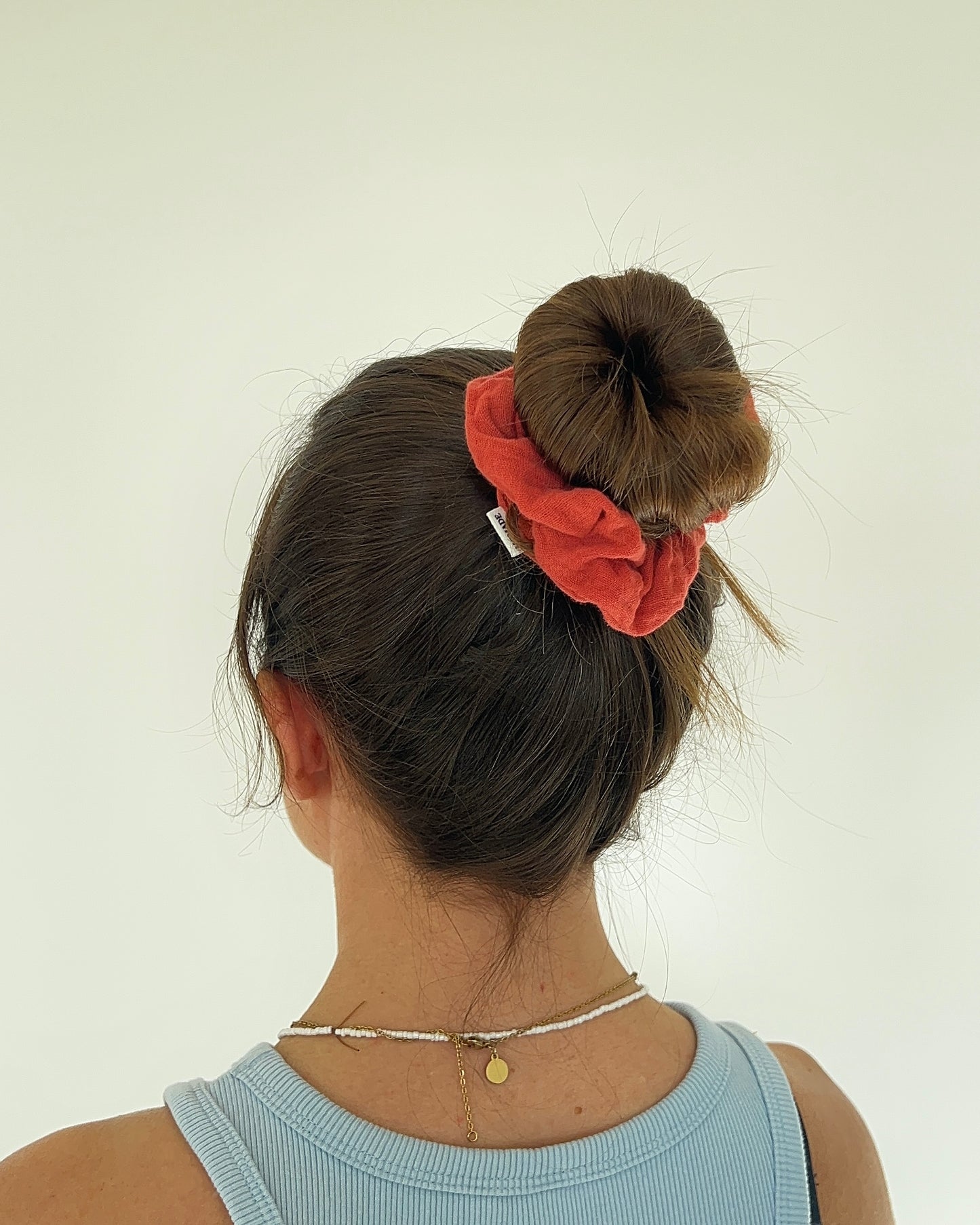 Bio Scrunchie Musselin - coral