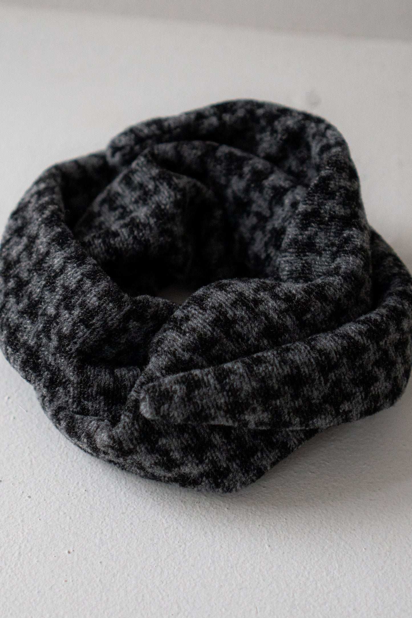 Zero waste Drahthaarband - houndstooth black